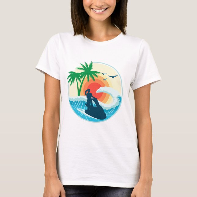 Camiseta Motonáutica y olas (Anverso)