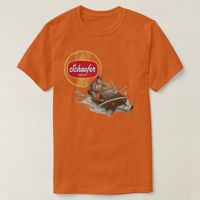 Camiseta Motonieve de cerveza Schaefer (Diseño del anverso)
