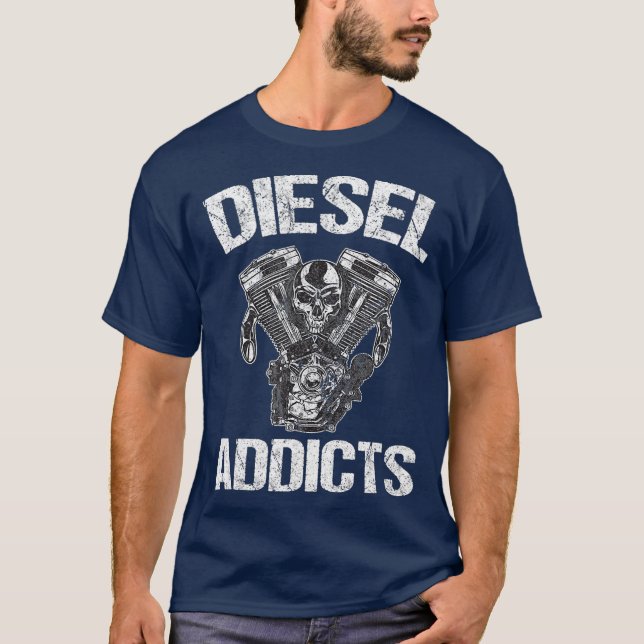 Camiseta Motor 4X4 para diesel adicto a la tracción eléctri (Anverso)