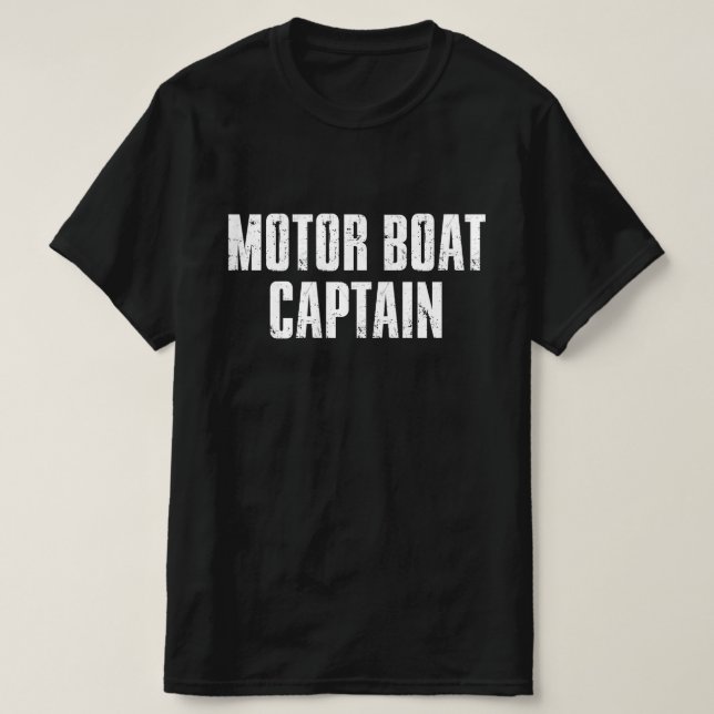 Camiseta Motor Bote Capitán Gracioso Retro (Diseño del anverso)