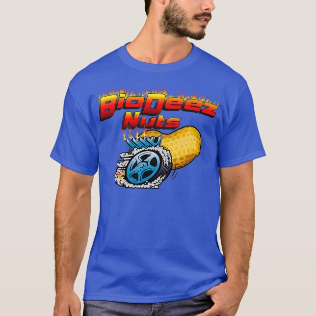 Camiseta Motor de biodiesel divertido BioDeez Nuts (Anverso)