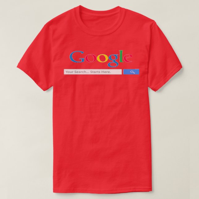 Camiseta motor de búsqueda de Google (Diseño del anverso)