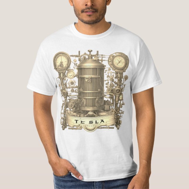 Camiseta Motor de época Tesla (Anverso)