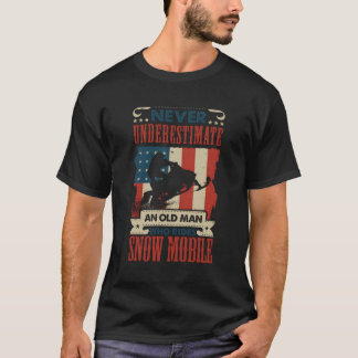 Camiseta Motor de invierno de moto de nieve de casco viejo