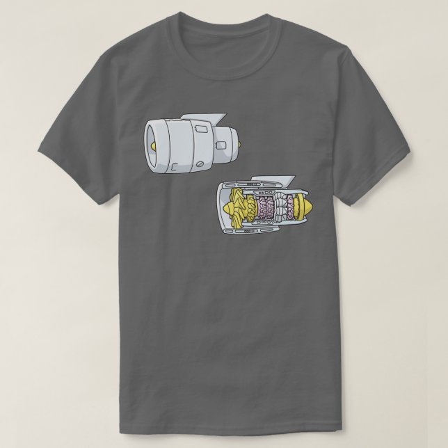 Camiseta Motor de Jet de Turbofan (Diseño del anverso)