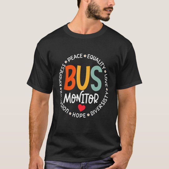 Camiseta Motor de monitor de bus Aide Coincidencia Grupo Sq (Anverso)