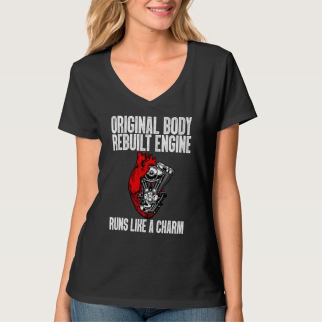 Camiseta Motor De Pieza Original Reconstruido Funciona Como (Anverso)