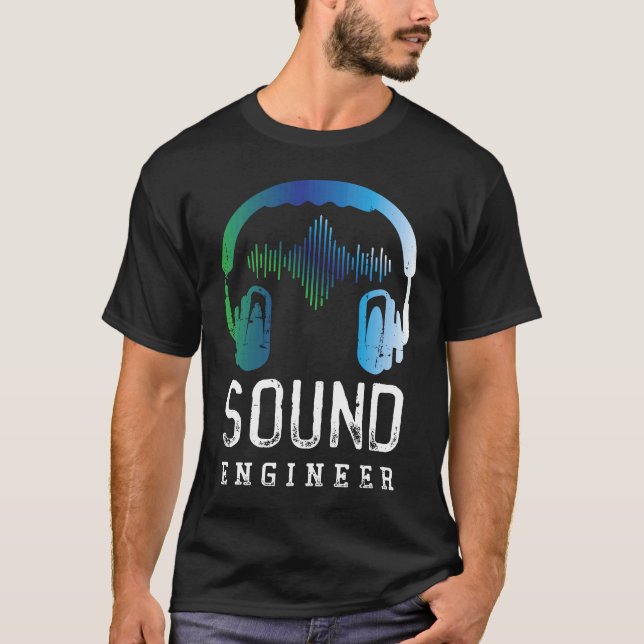 Camiseta Motor de sonido de ingeniería de audio de música p (Anverso)