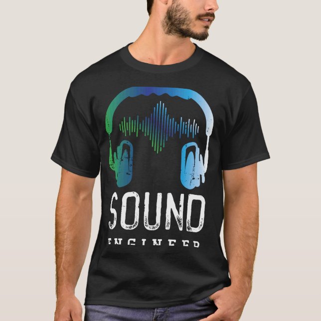 Camiseta Motor de sonido de ingeniería de audio de música p (Anverso)