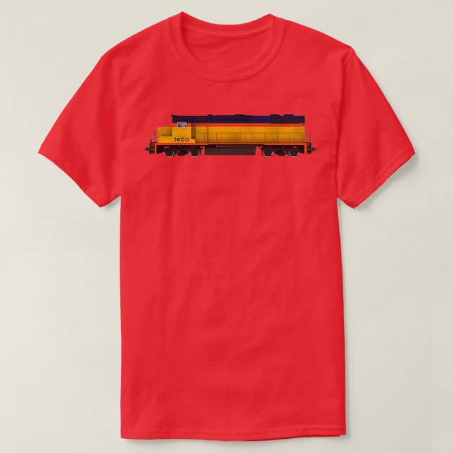 Camiseta Motor de tren ferroviario 5 (Diseño del anverso)