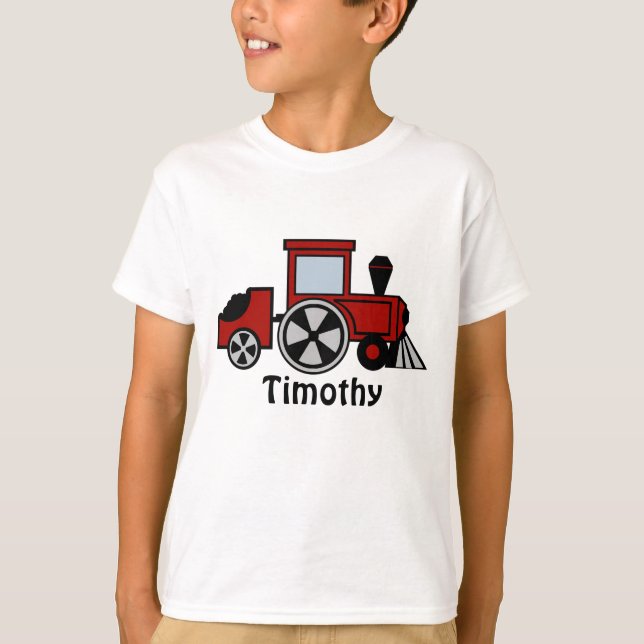 Camiseta Motor de tren rojo (Anverso)