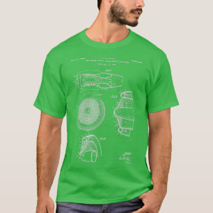 Camiseta Motor de turbina de gas 1954 blanco patente