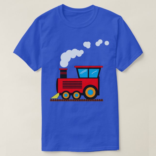 Camiseta Motor de vapor de locomotoras en el tren para niño (Diseño del anverso)