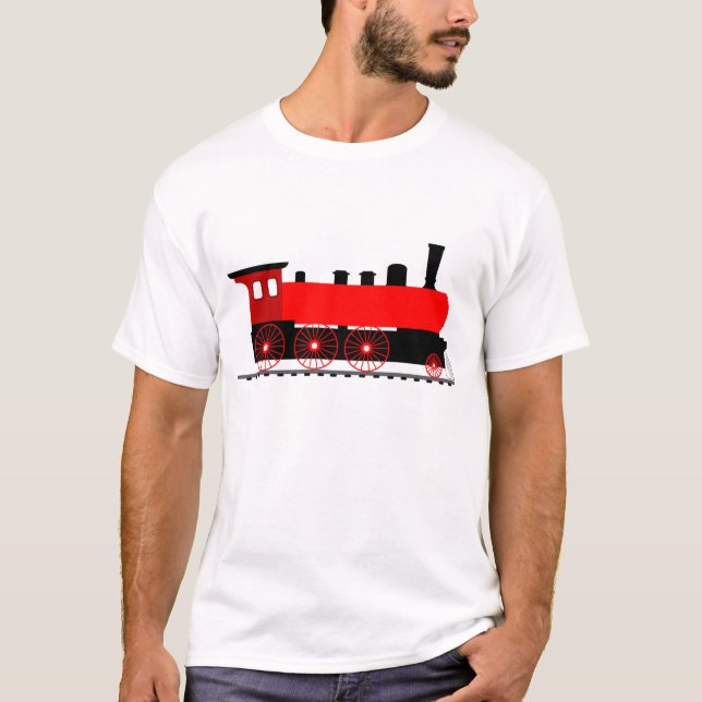 Camiseta Motor de vapor rojo (Anverso)