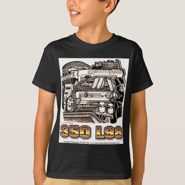 Camiseta Motor del Corvette 350 L98 (Anverso)