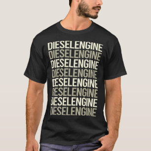 Camiseta Motor diesel de texto blanco