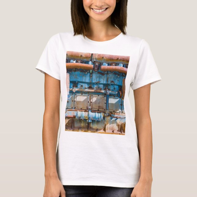 Camiseta Motor diesel imperial del Atlas viejo y oxidado en (Anverso)