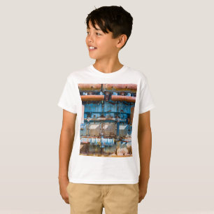 Camiseta Motor diesel imperial del Atlas viejo y oxidado en