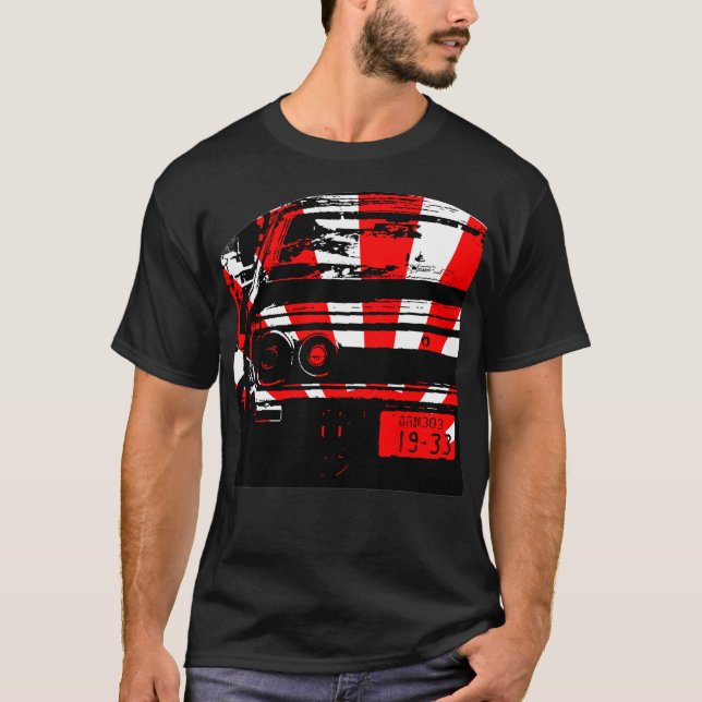 Camiseta Motor doméstico japonés prehistórico JDM Rising Su (Anverso)