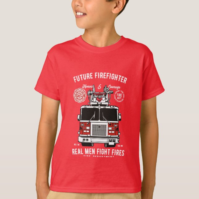 Camiseta Motor futuro del coche de bomberos de los regalos (Anverso)