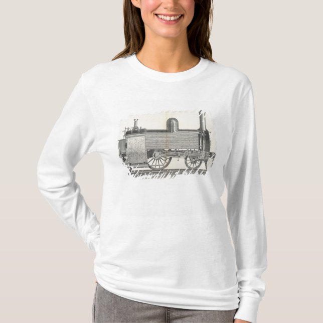 Camiseta Motor locomotor, grabado por J.W. Lowry (Anverso)