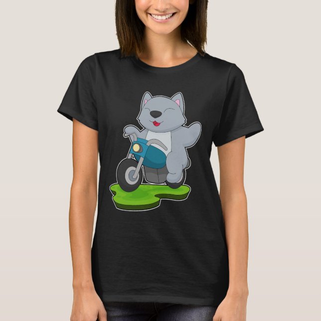 Camiseta Motorcicleta de gato (Anverso)