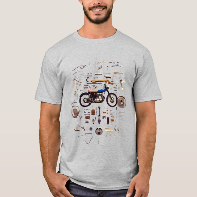 Camiseta Motorcycle Anatomy – The Art of Motion (Anverso)