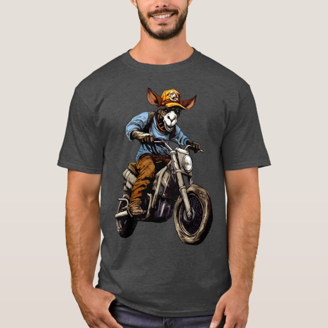 Camiseta Motorcycle donkey T-Shirt (Anverso)