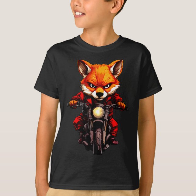 Camiseta Motorcycle Foxes  (Anverso)