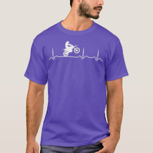Camiseta Motorcycle Heartbeat Motocross hombres mujeres Dir