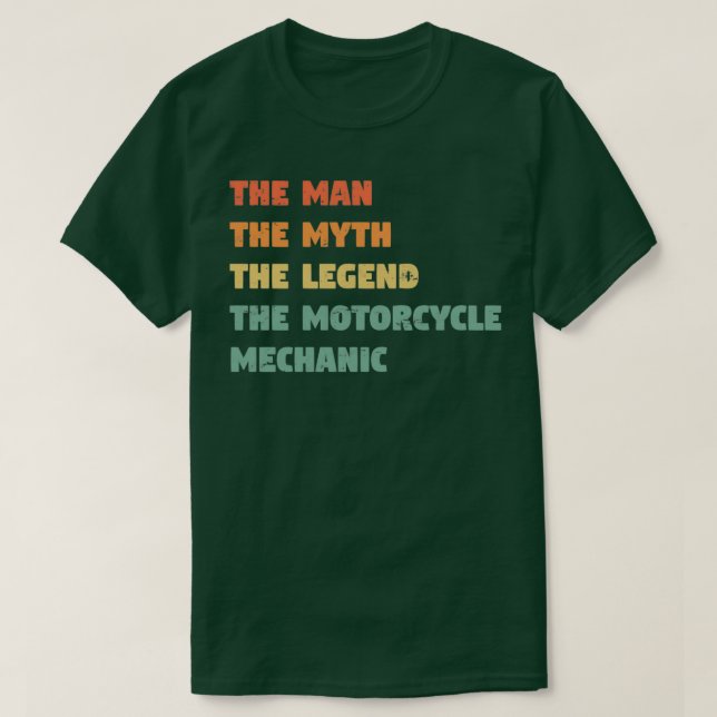 Camiseta Motorcycle Mechanny Gift para él Motocicleta (Diseño del anverso)