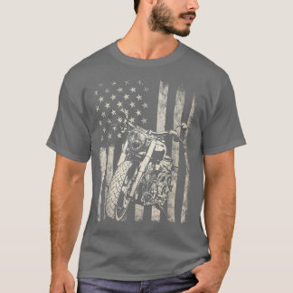 Camiseta Motorcycle Men 4th Of July Boys Moto Biker 
