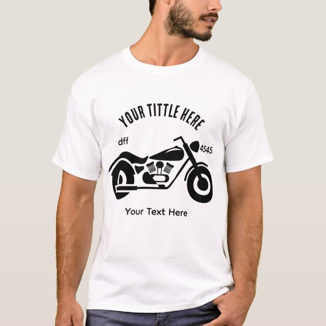 Camiseta Motorcycle Ride Speed and Freedom Design (Anverso)