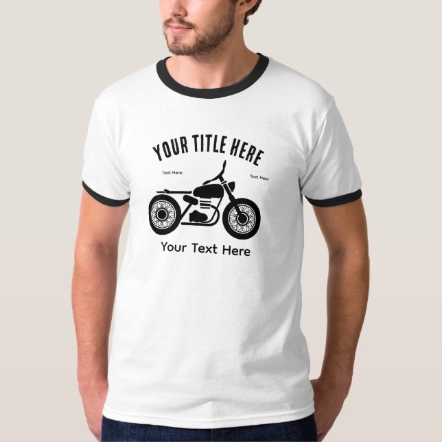 Camiseta Motorcycle Ride Speed and Freedom Design (Anverso)