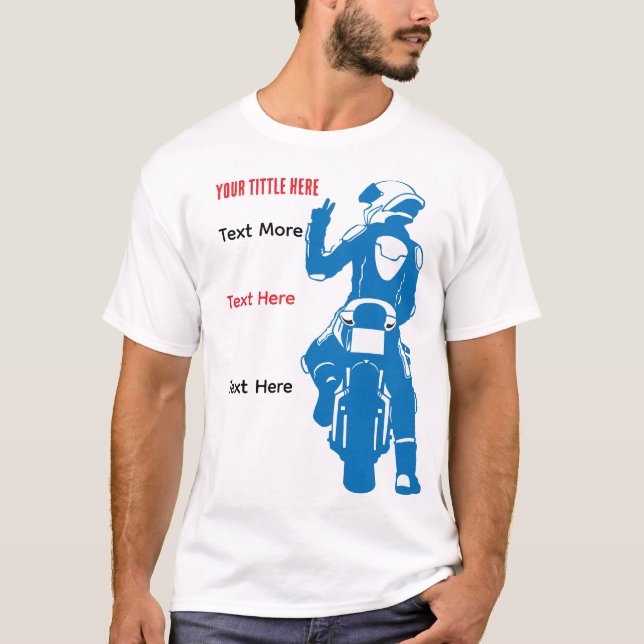 Camiseta Motorcycle Ride Speed and Freedom Design (Anverso)