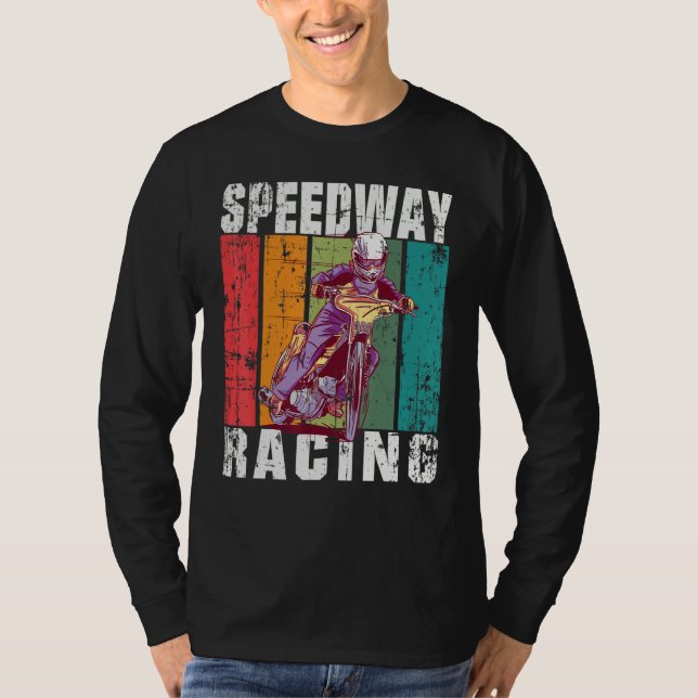 Camiseta Motorcycle Speedway Racing Flat Track (Anverso)