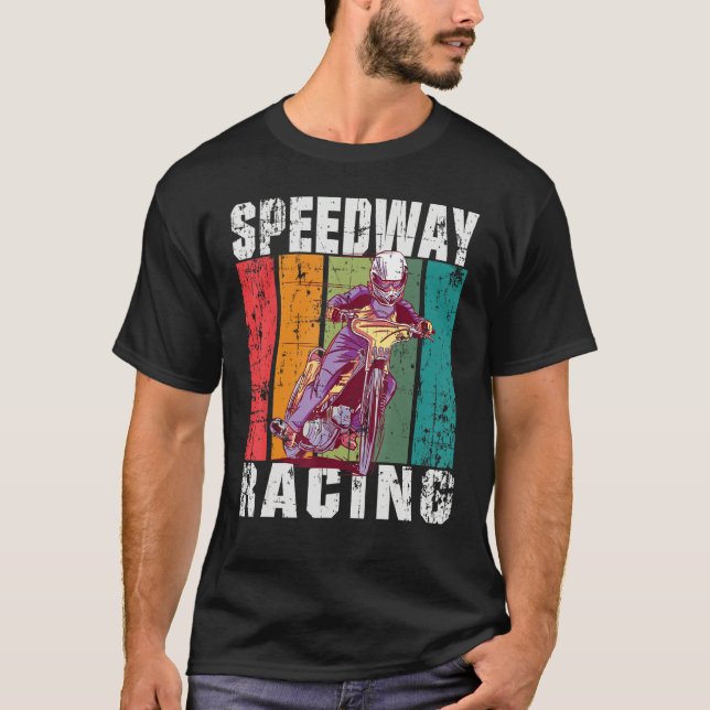 Camiseta Motorcycle Speedway Racing Flat Track (Anverso)
