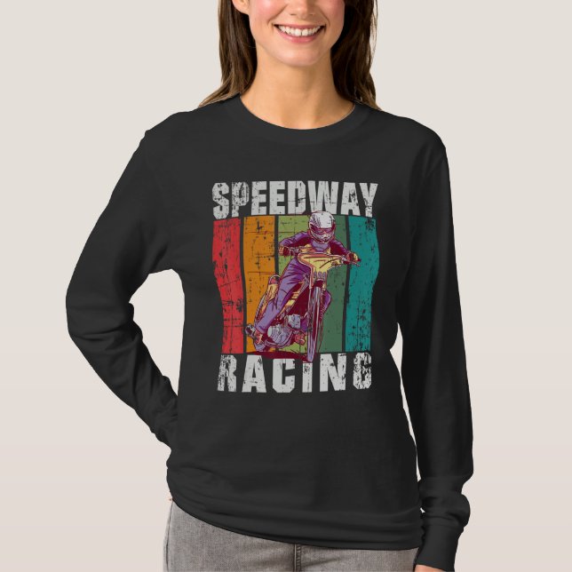 Camiseta Motorcycle Speedway Racing Flat Track (Anverso)