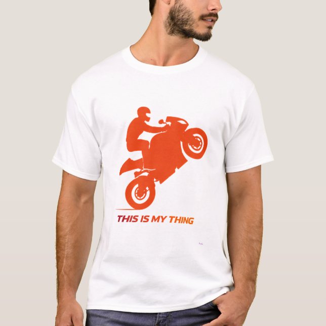 Camiseta Motorcycle Stunt Silhouette Action Lifestyle (Anverso)