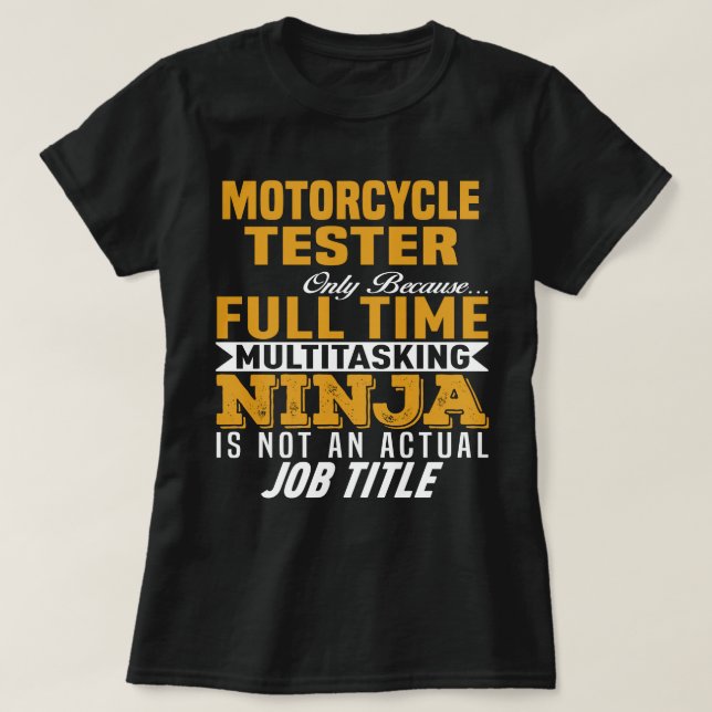 Camiseta Motorcycle Tester (Diseño del anverso)