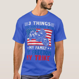 Camiseta Motorcycle Trike American Biker Rules Funny 