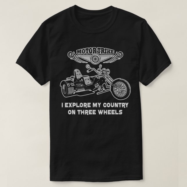 Camiseta Motorcycle Trike Motortrike Motor Three Wheeler Bi (Diseño del anverso)