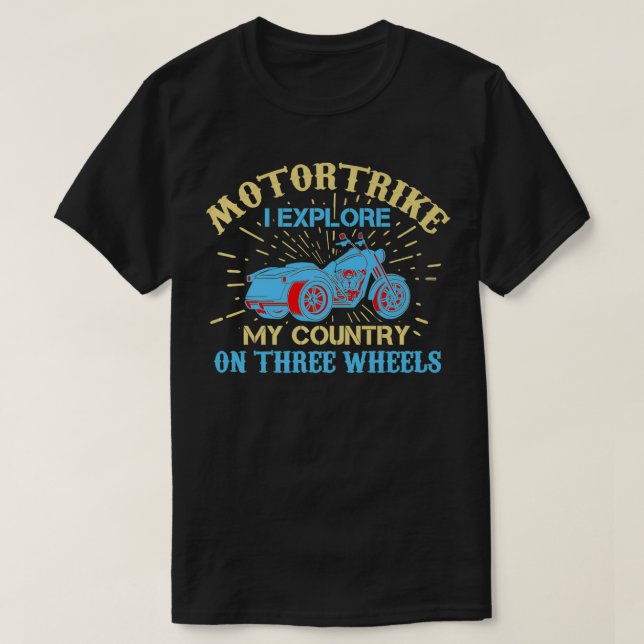 Camiseta Motorcycle Trike Motortrike Motor Three Wheeler Bi (Diseño del anverso)
