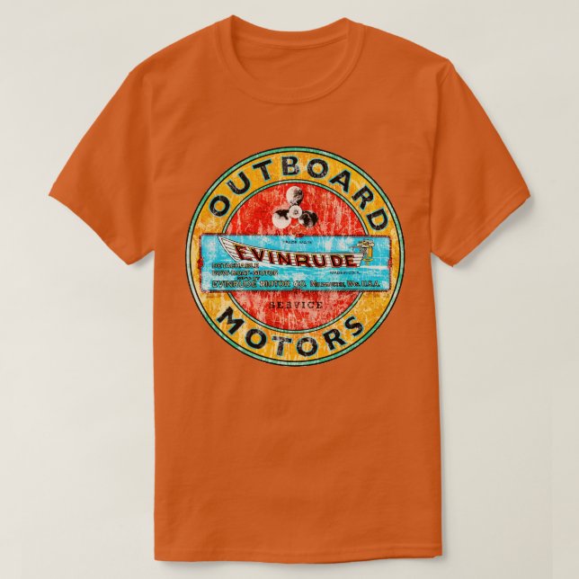 Camiseta Motores Evinrude Vintage Outboard (Diseño del anverso)