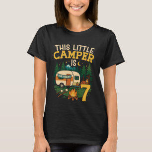 Camiseta Motorhome Camping Retro 7 Cumpleaños Esta pequeña 