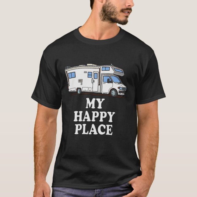 Camiseta Motorhome MY HAPPY PLACE Clase C (Anverso)
