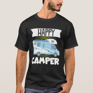 Camiseta Motorhome Rv Camping Happy Camper