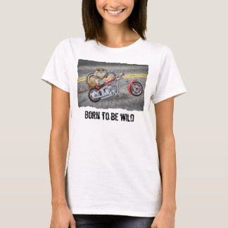 Camiseta Motorista del Chipmunk que monta una motocicleta