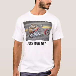 Camiseta Motorista del Chipmunk que monta una motocicleta