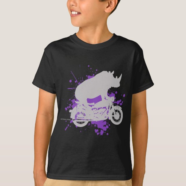 Camiseta Motorista del rinoceronte (Anverso)